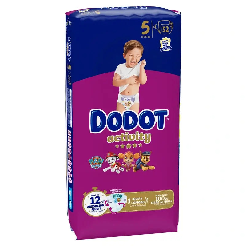 Dodot Activity Taglia 5 (12-16 Kg), 52 pannolini