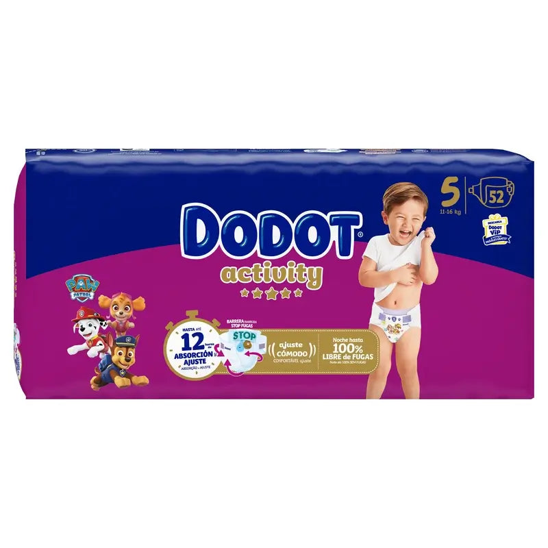 Dodot Activity Taglia 5 (12-16 Kg), 52 pannolini