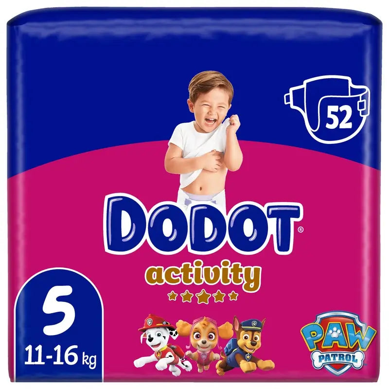 Dodot Activity Taglia 5 (12-16 Kg), 52 pannolini