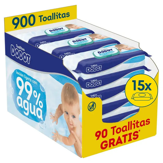 Salviette Dodot 99% Aqua, 15x60, 900 pz.