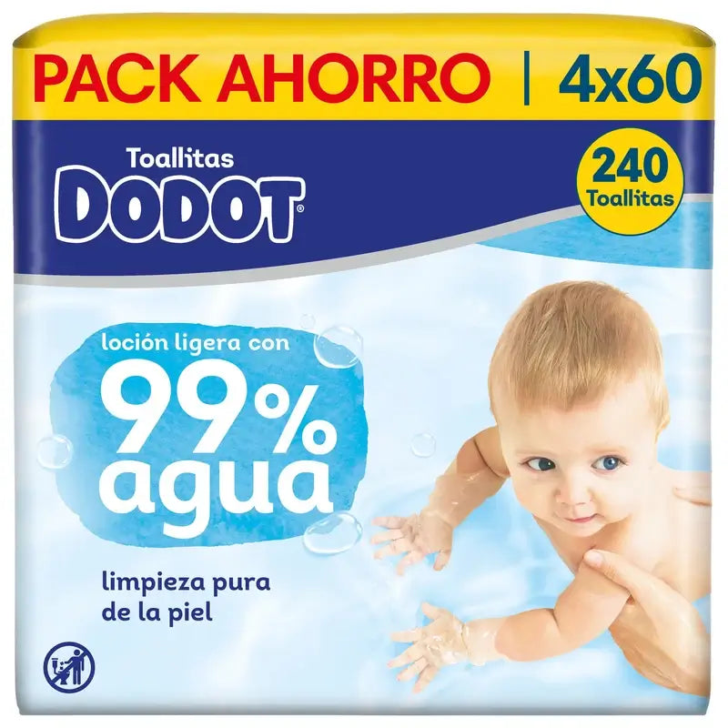 Salviette Dodot 99% Aqua, 4x60, 240 pz.