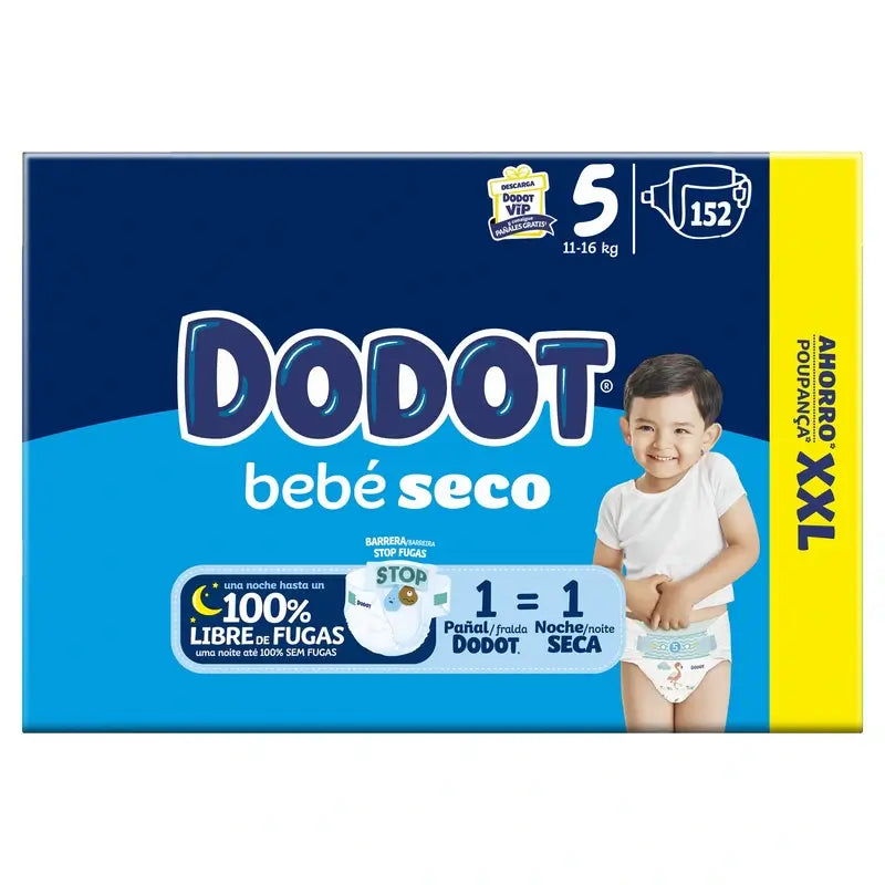 Dodot Baby Dry taglia 5, 152 pannolini