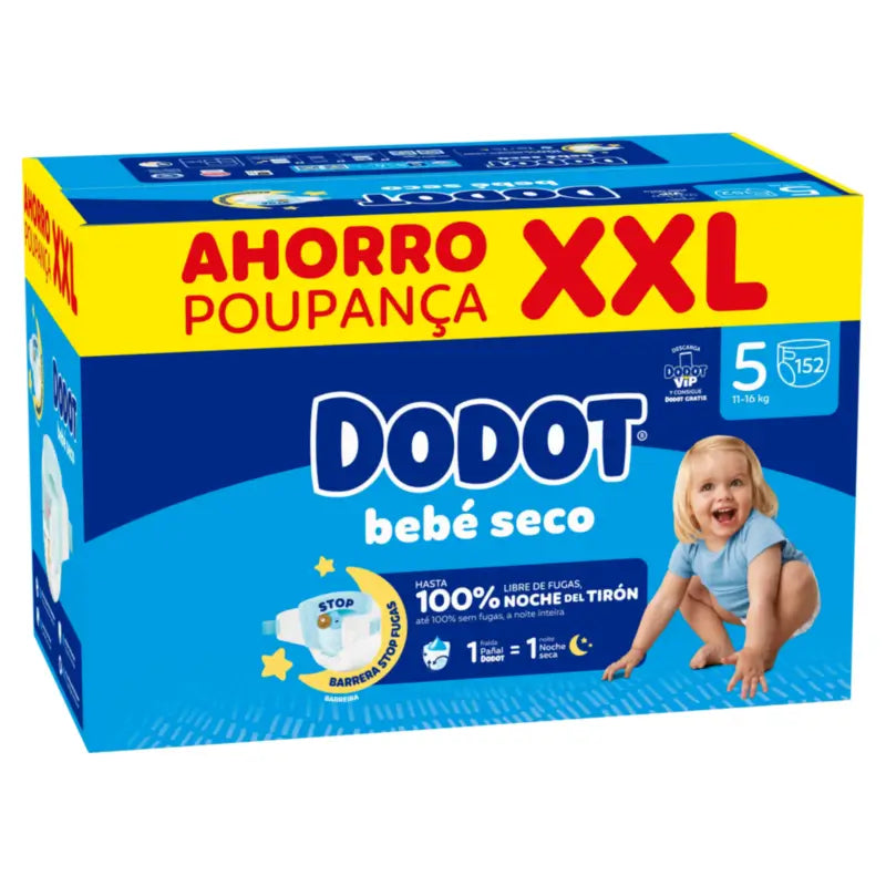 Dodot Baby Dry taglia 5, 152 pannolini