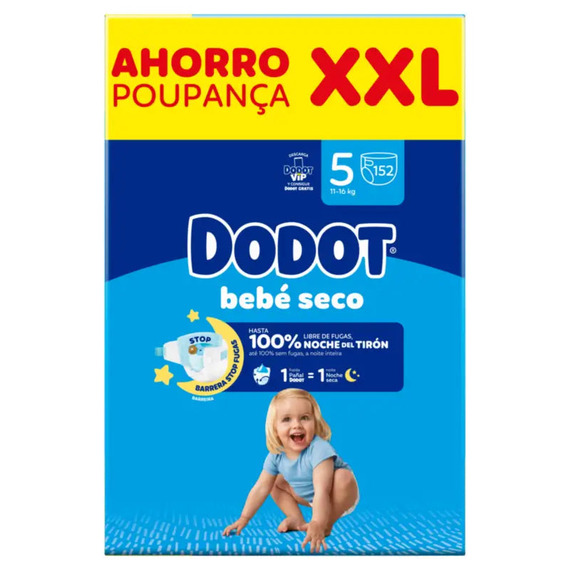 Dodot Baby Dry taglia 5, 152 pannolini