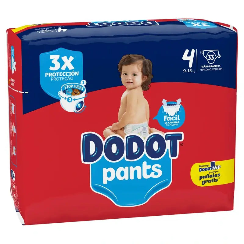 Dodot Pants Panty Taglia 4 (9-15 Kg), 33 Pannolini
