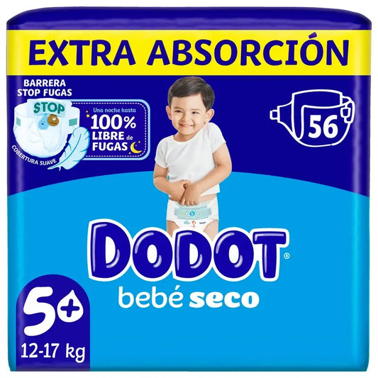 Dodot Baby Dry Misura 5 Extra Jumbo, 56 pannolini