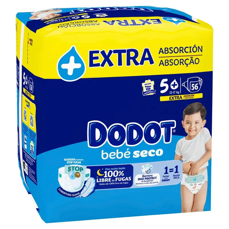 Dodot Baby Dry Misura 5 Extra Jumbo, 56 pannolini