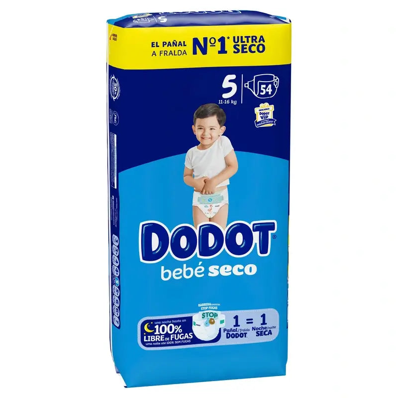 Dodot Baby Dry Taglia 5 (11-16 Kg) , 54 pannolini
