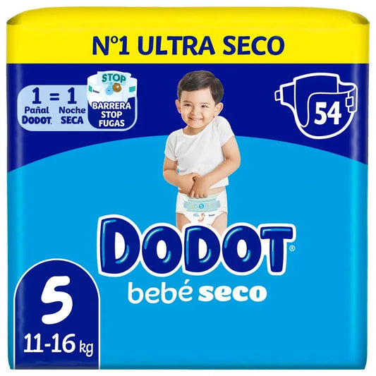 Dodot Baby Dry Taglia 5 (11-16 Kg) , 54 pannolini