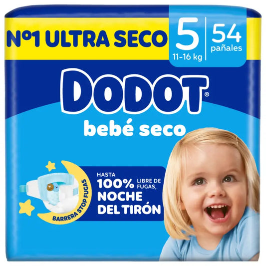 Dodot Baby Dry Taglia 5 (11-16 Kg) , 54 pannolini