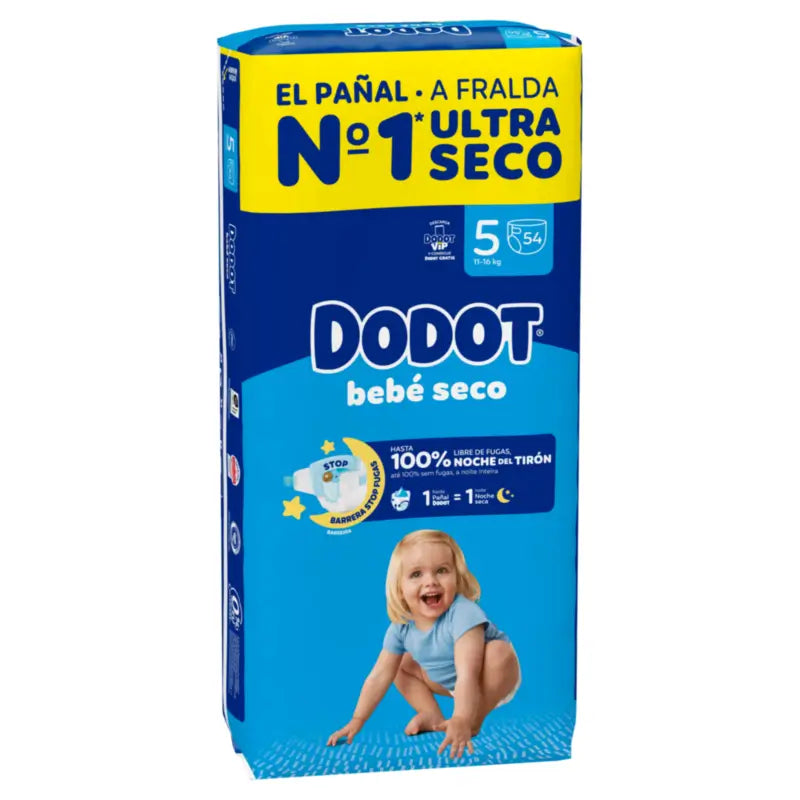Dodot Baby Dry Taglia 5 (11-16 Kg) , 54 pannolini