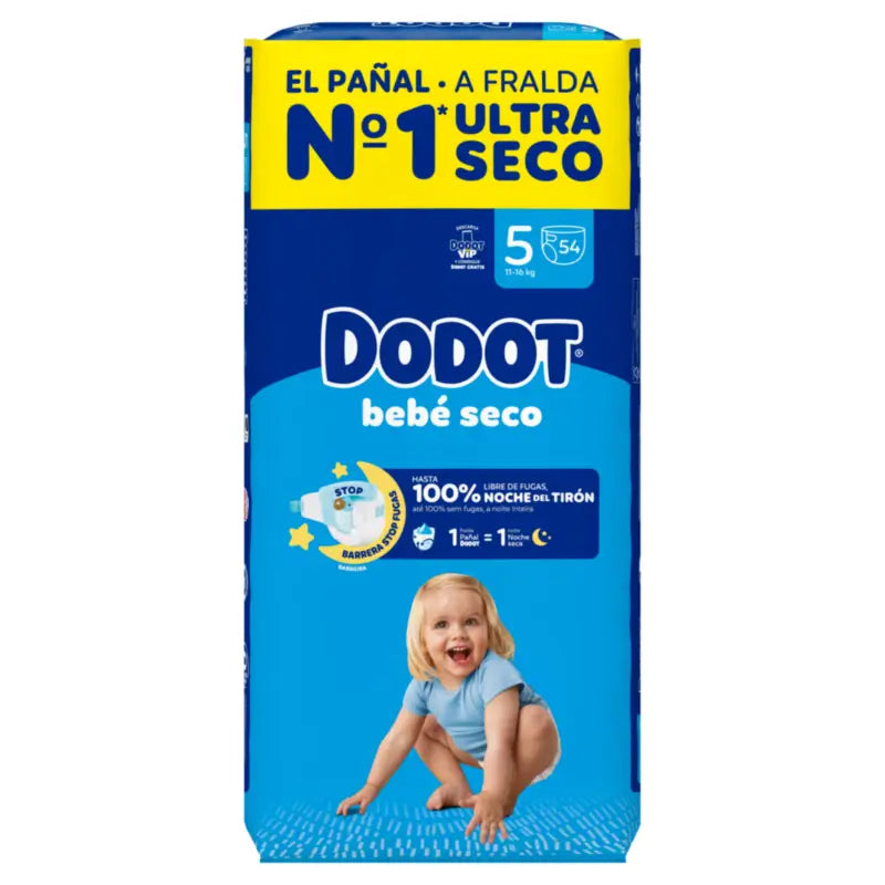 Dodot Baby Dry Taglia 5 (11-16 Kg) , 54 pannolini