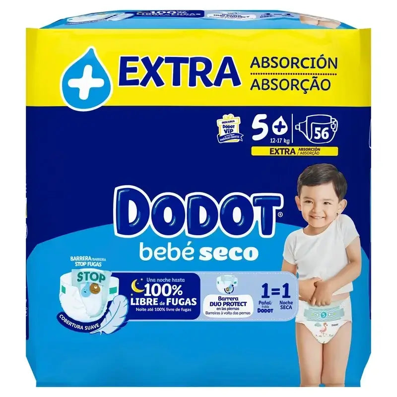 Dodot Baby Dry Misura 5 Extra Jumbo, 2x56 pannolini