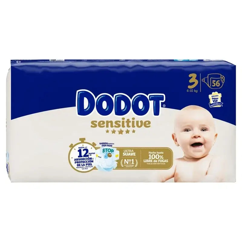 Dodot Sensitive Taglia 3 (6-10 Kg), 112 pannolini