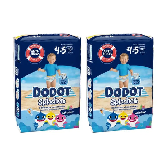 Dodot Splashers Pannolini ad acqua taglia 4-5, confezione 2 x 12 pz.