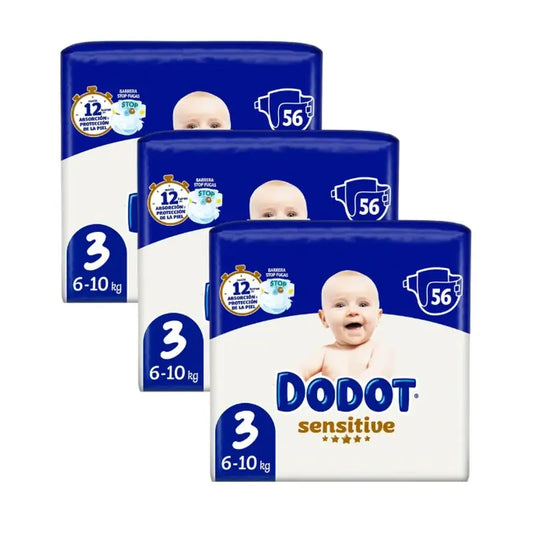 Dodot Sensitive Taglia 3 (6-10 Kg), 168 pannolini