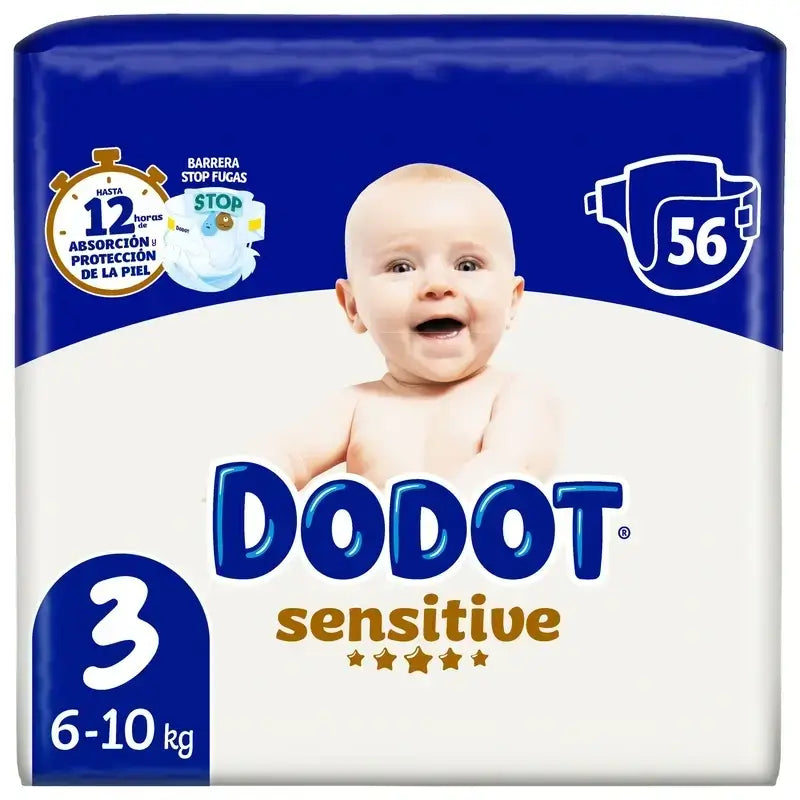 Dodot Sensitive Taglia 3 (6-10 Kg), 168 pannolini