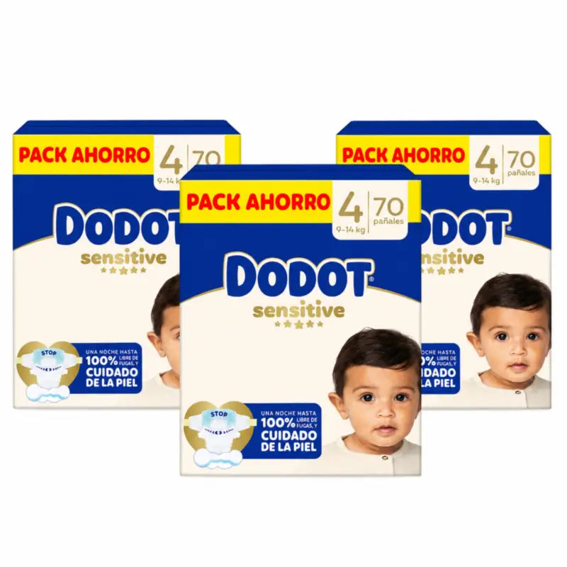 Dodot Sensitive taglia 4 per neonati, 9 Kg, 14 Kg, 210 pannolini