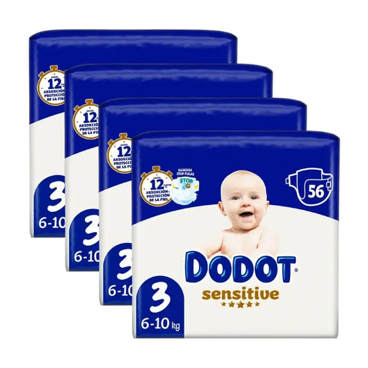 Dodot Sensitive Taglia 3 (6-10 Kg), 224 pannolini