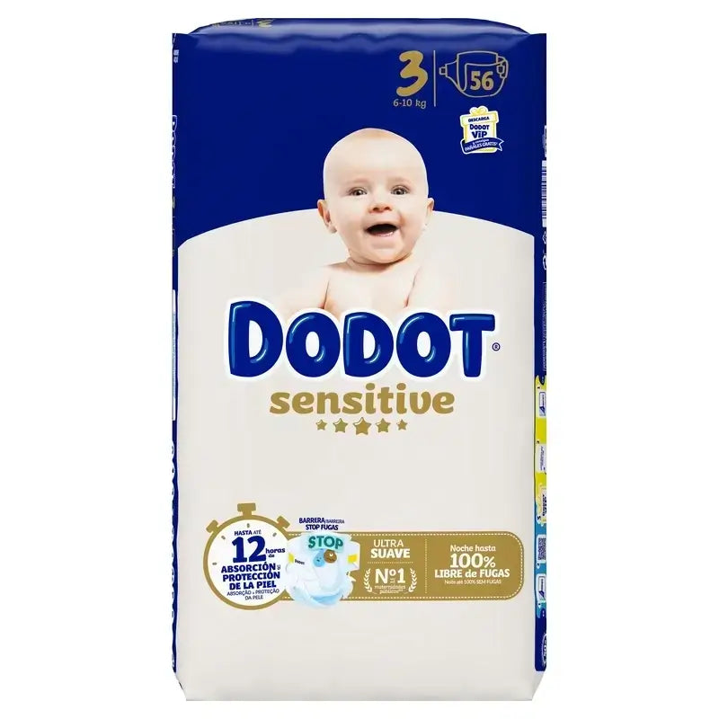 Dodot Sensitive Taglia 3 (6-10 Kg), 224 pannolini