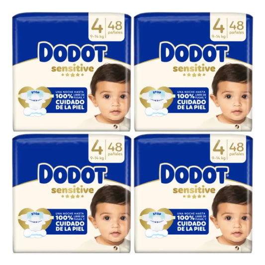 Dodot Sensitive Taglia 4 (9-14 Kg), 192 pannolini