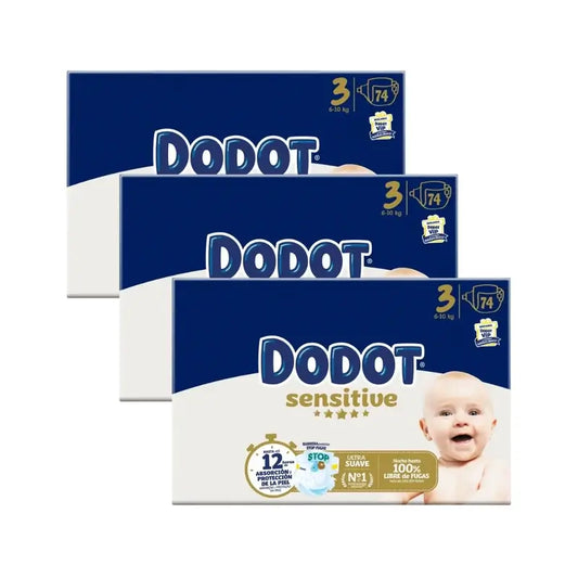 Dodot Sensitive Taglia 3 Box, 74 pannolini