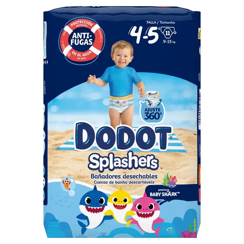 Dodot Splashers Pannolini ad acqua taglia 4-5, 11 pz.