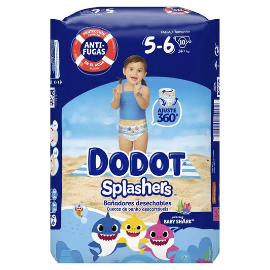 Dodot Splashers Pannolini ad acqua taglia 5-6, 10 pz.