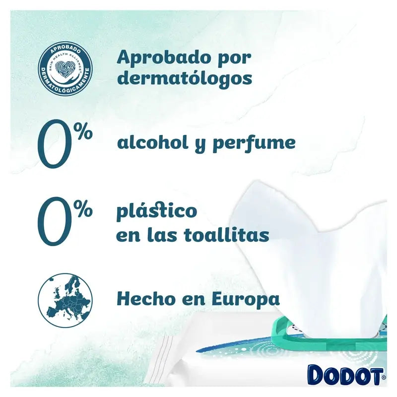 Salviette per bambini Dodot Pure Soothe & Protect, 6 X 46 pezzi