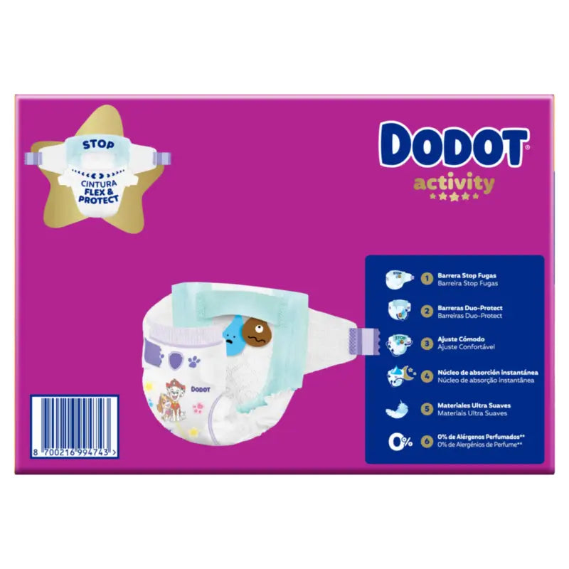Dodot Activity taglia 6+, 14kg-19kg, 117 pannolini