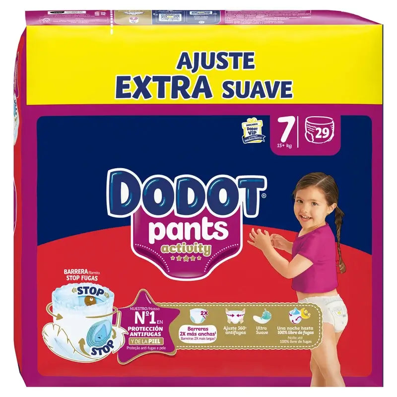 Dodot Activity Pants Pannolino taglia 7, 15kg+, 29 pannolini