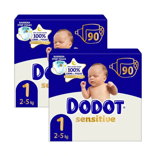 Dodot Sensitive Jumbo Sensitive Confezione di pannolini taglia 1, 2x90 unità