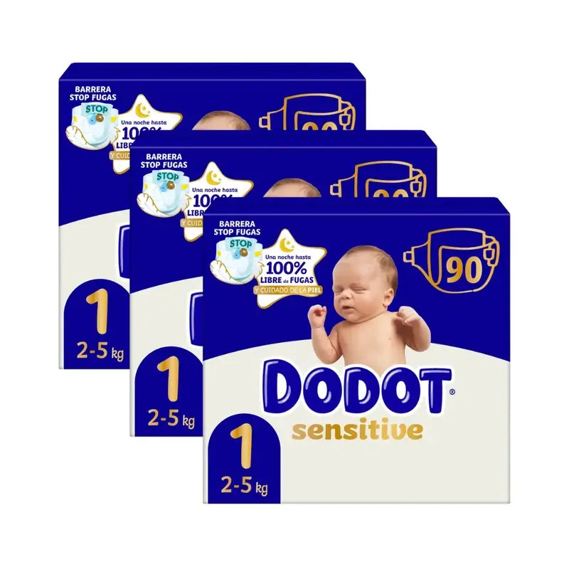 Dodot Pannolino Sensitive Sensitive Confezione Jumbo Taglia 1 , 3X90 Unità