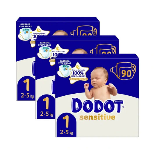 Dodot Pannolino Sensitive Sensitive Confezione Jumbo Taglia 1 , 3X90 Unità