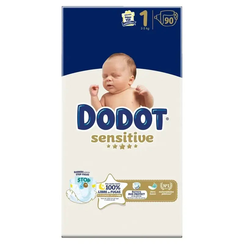 Dodot Pannolino Sensitive Sensitive Confezione Jumbo Taglia 1 , 3X90 Unità