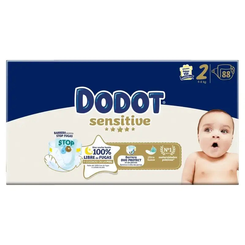 Dodot Sensitive Jumbo Sensitive Confezione di pannolini taglia 2, 2x88 unità