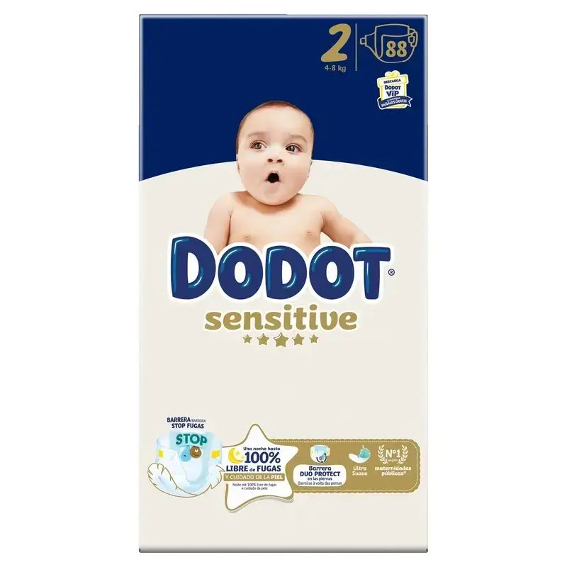 Dodot Pannolino Sensitive Confezione Jumbo Taglia 2, 3X88 Unità