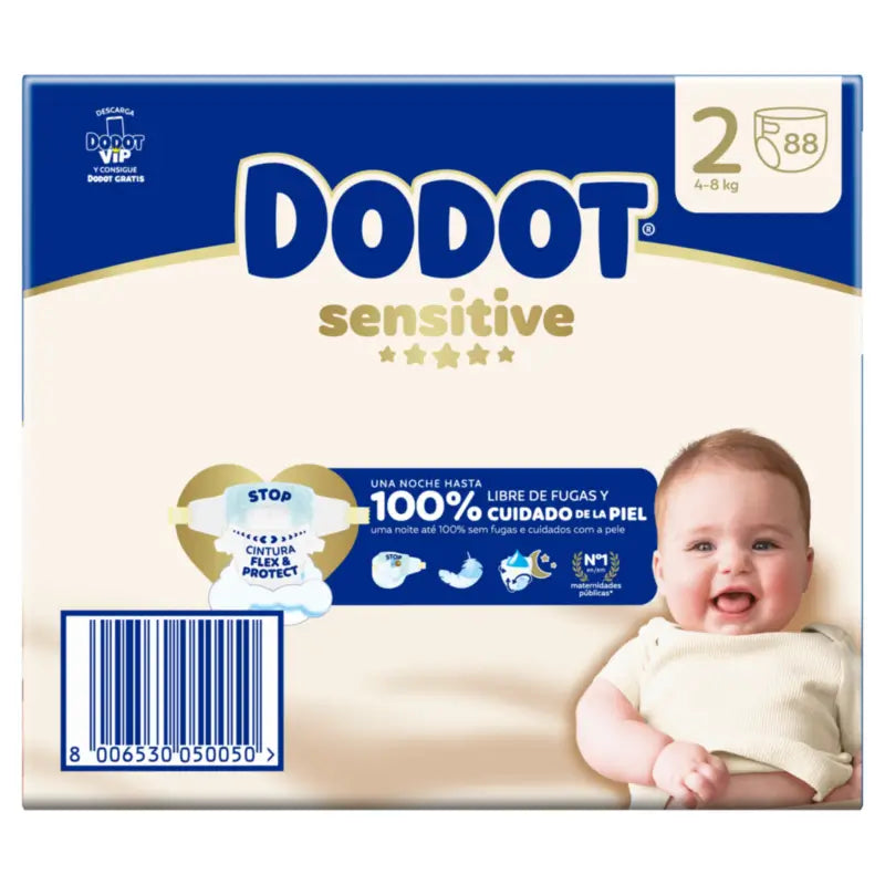 Dodot Sensitive taglia 2, 4kg-8kg, 88 pannolini
