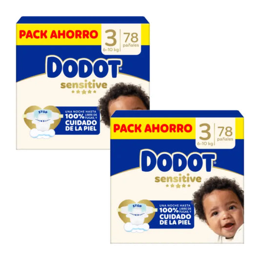 Dodot Sensitive Jumbo Sensitive Confezione di pannolini taglia 3, 2x78 unità