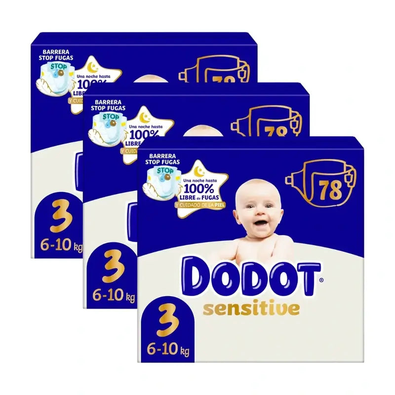 Dodot Sensitive Jumbo Sensitive Confezione di pannolini taglia 3 , 3X78 unità