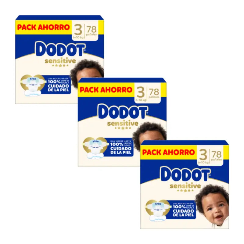 Dodot Sensitive Jumbo Sensitive Confezione di pannolini taglia 3 , 3X78 unità