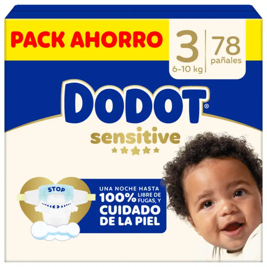 Dodot Sensitive Taglia 3, 6kg-10kg, 78 pannolini