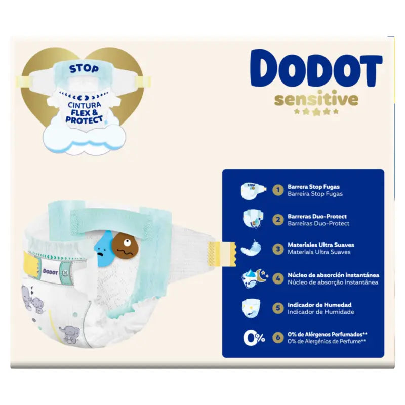 Dodot Sensitive Taglia 3, 6kg-10kg, 78 pannolini