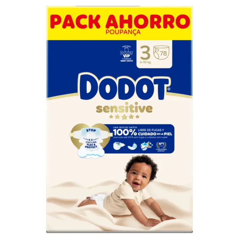 Dodot Sensitive Taglia 3, 6kg-10kg, 78 pannolini