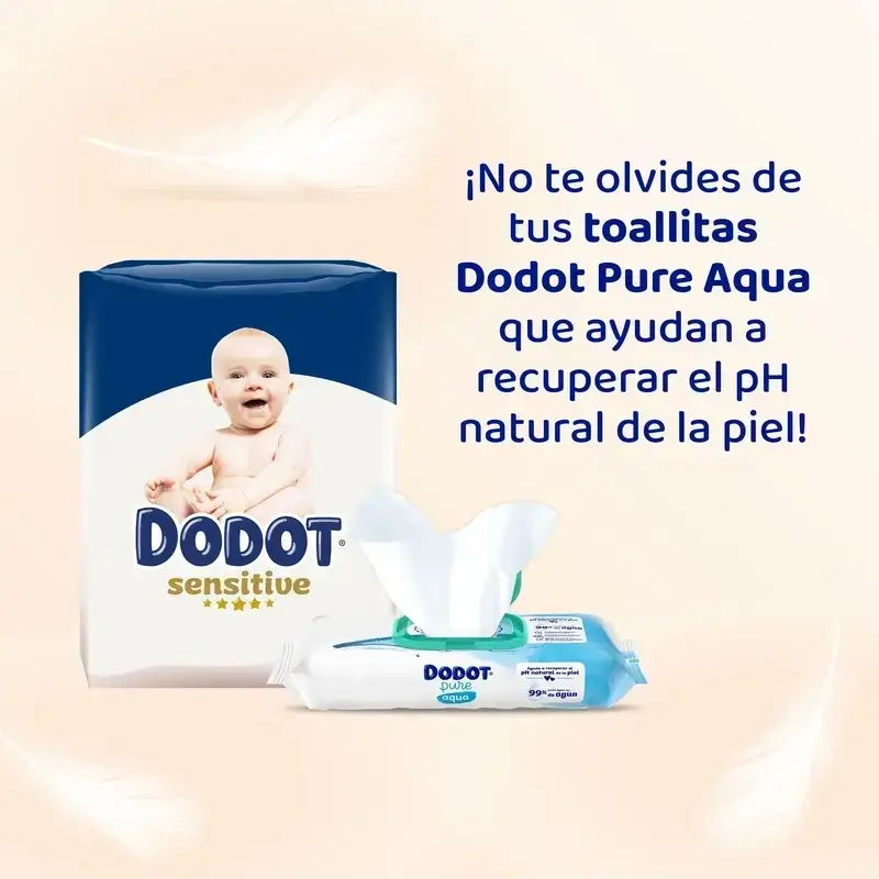 Dodot Sensitive Jumbo Confezione di pannolini sensibili misura 3, 2x78 unità + Scatola di salviette Aqua senza plastica 6X48 (288 unità)