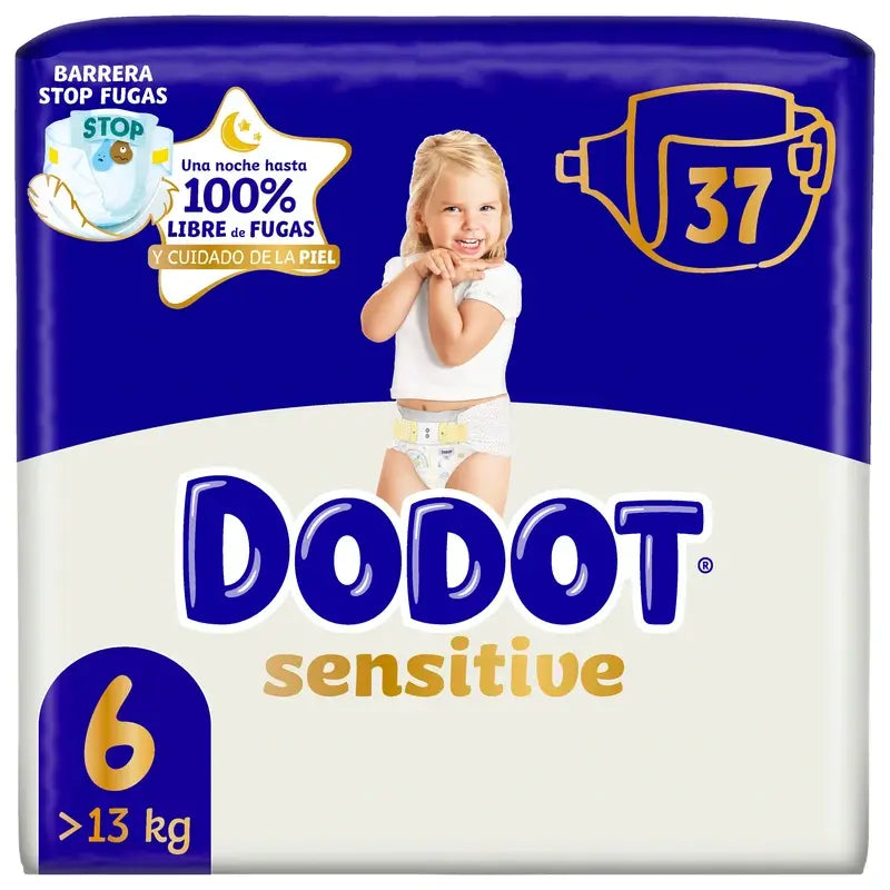 Dodot Sensitive Taglia 6, >13 kg, 37 pannolini