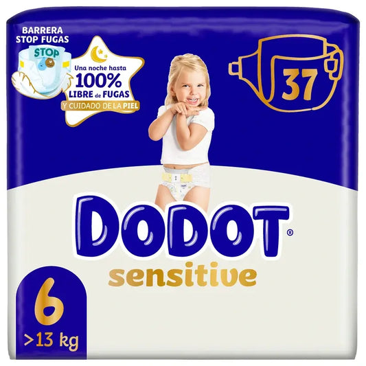 Dodot Sensitive Taglia 6, >13 kg, 37 pannolini