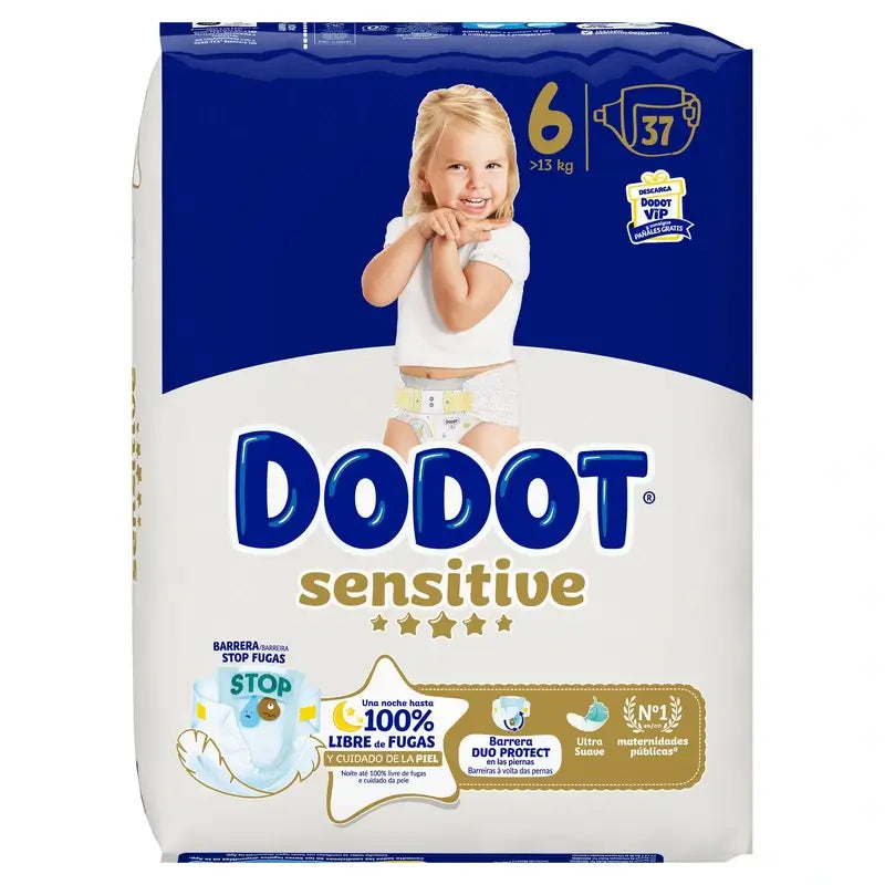 Dodot Sensitive Taglia 6, >13 kg, 37 pannolini