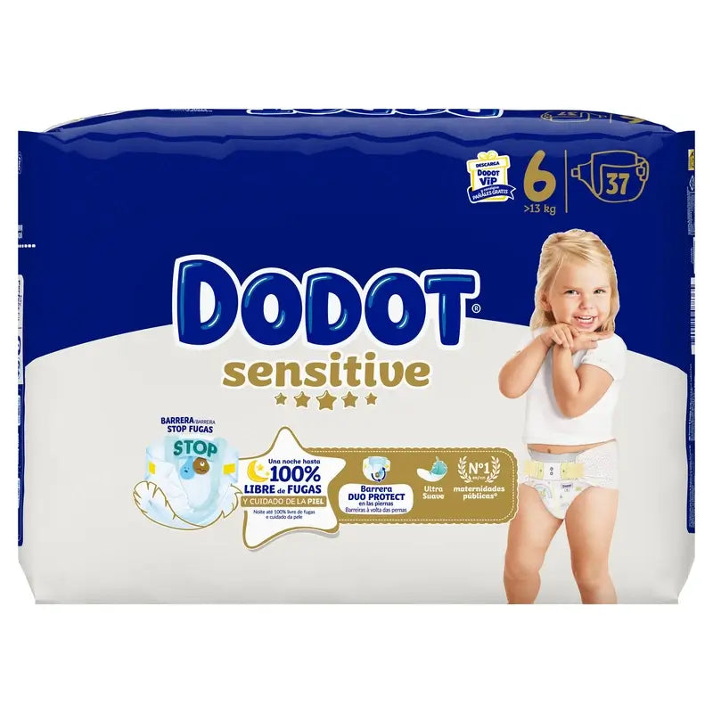 Dodot Sensitive Taglia 6, >13 kg, 37 pannolini