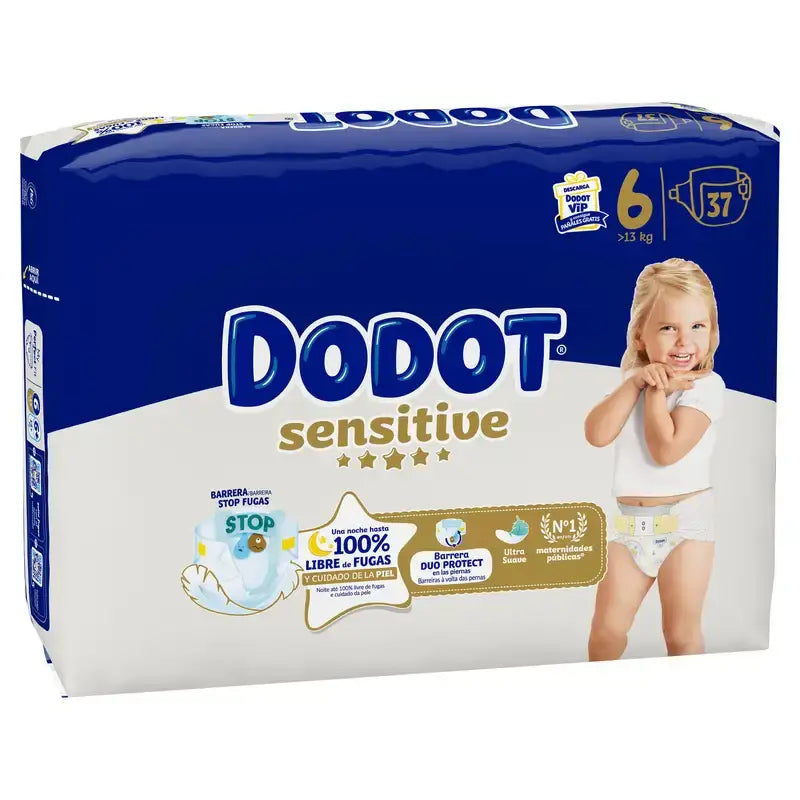Dodot Sensitive Taglia 6, >13 kg, 37 pannolini